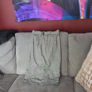 Sandra Augelazzi Pecil Skirt Xs Gray Striped Skirt
